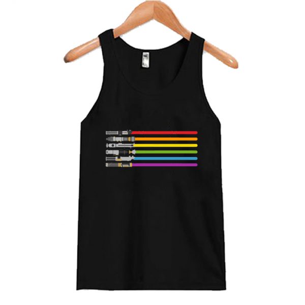 Lightsaber Rainbow Tank Top SN