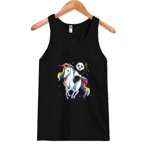 Panda Bear Riding Magical Unicorn Pegasus Tank Top SN