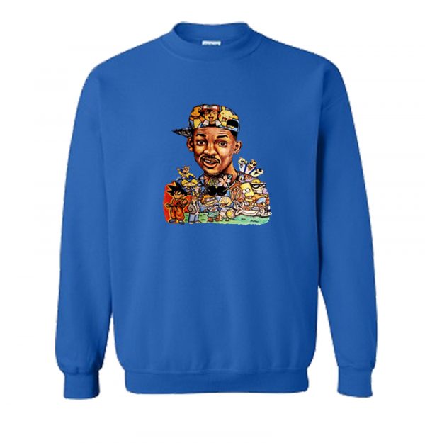 Prince of Bel Air Will Smith 90’s Cartoon Sweatshirt SN