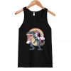 Unicorn Rainbow Riding Dinosaur T-Rex Tank Top SN