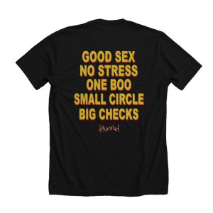 Good Sex No Stress One Boo Small Circle Big Checks T Shirt Back SN