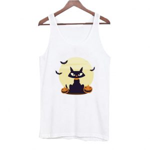 Cute Cat & Pumpkin Halloween Tank Top SN