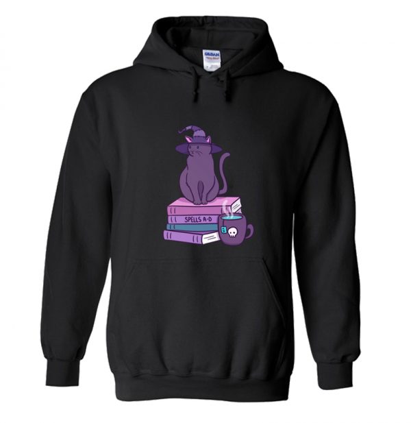 Feline Familiar Witch Cat Hoodie SN