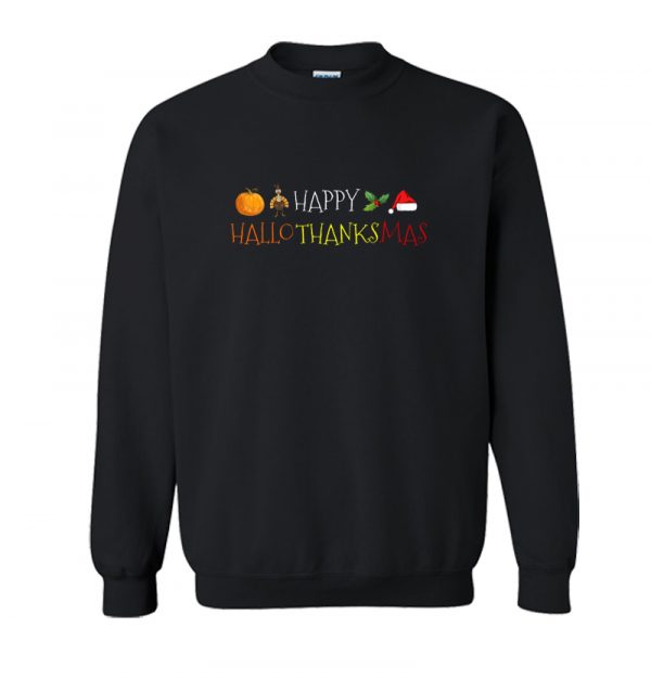 HAPPY HALLOTHANKSMAS Halloween Christmas sweatshirt SN