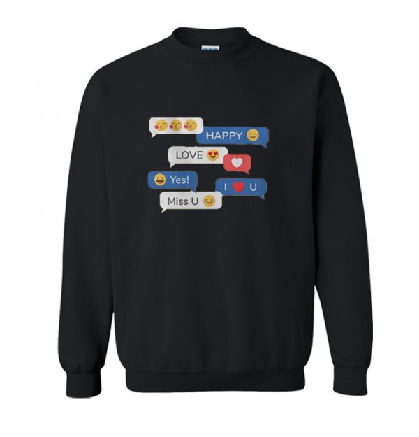 Love Emoji Set Chatting sweatshirt SN