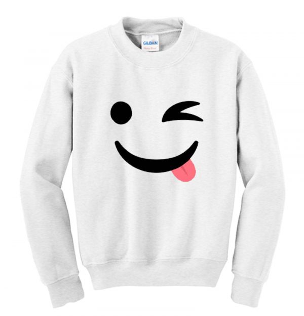 Silly Wink Emoji Sweatshirt SN