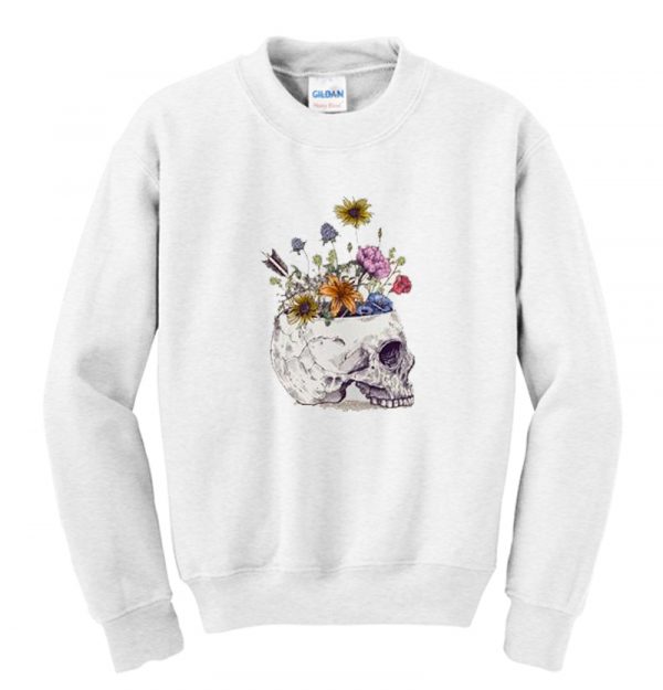 Skull With Flowers Sweatshirt SN