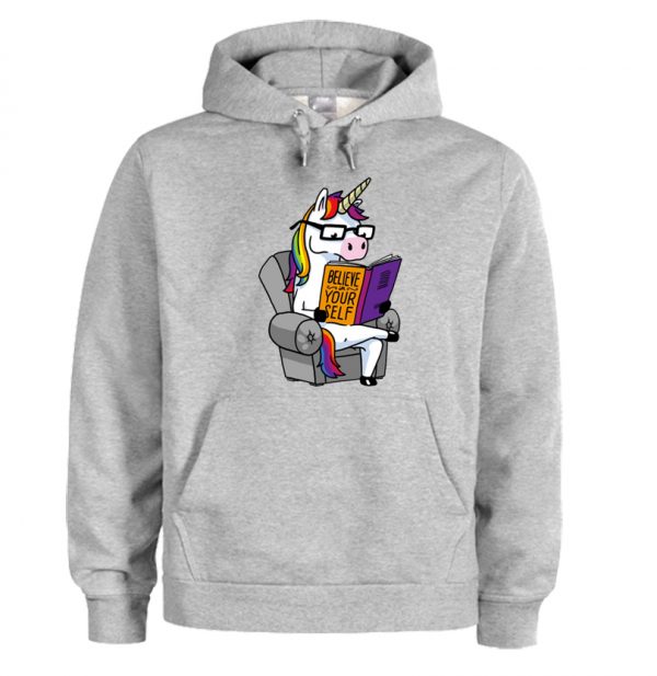 Unicorn Believe Yourself Self Affirmation Book Hoodie SN