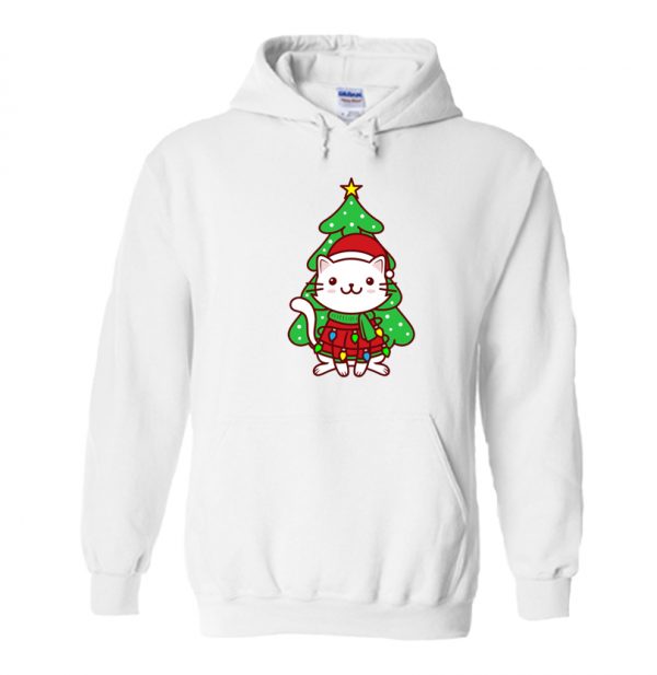 Christmas Tree Kitty Hoodie SN