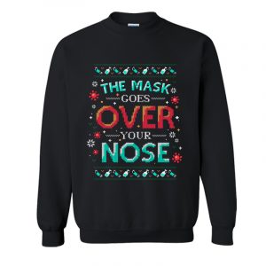 Mask Over Nose 2020 Pandemic Christmas Sweatshirt SN