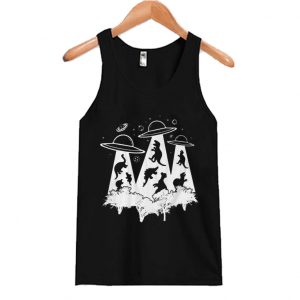 Dinosaur Alien Abduction Tank Top SN