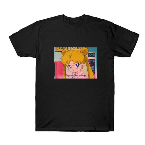 Sailor Moon Boys Are The Enemy T Shirt SN