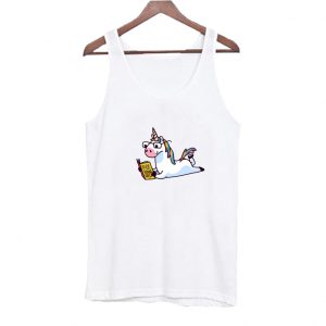 Unicorn Reading Book Believe in Yourself Floor Tank Top SN