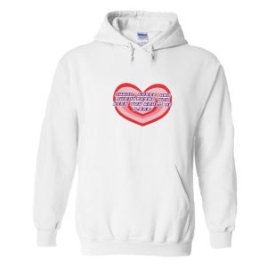 Letters Heart Color Block hoodie SN