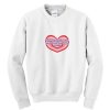 Letters Heart Color Block sweatshirt SN