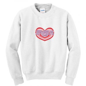 Letters Heart Color Block sweatshirt SN