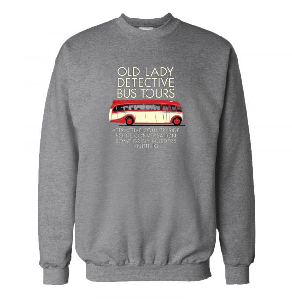 Old Lady Detective Bus Tours Sweatshirt SN