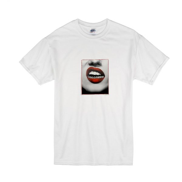 Trill Lips Diamond Grill t-shirt SN