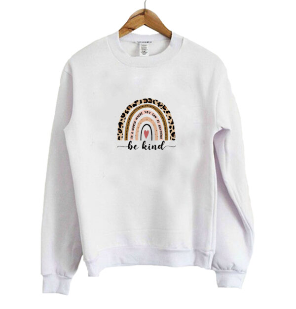 Be Kind Leopard Rainbow Sweatshirt SN