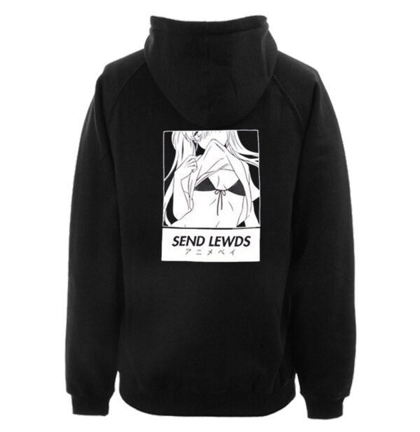 Anime Send Lewds Hoodie Back SN