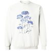 abstract queen anne’s lace blue Sweatshirt SN