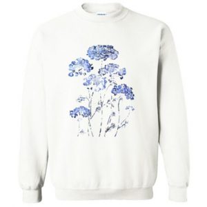 abstract queen anne’s lace blue Sweatshirt SN