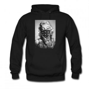 Marilyn Monroe Black Bandana Hoodie SN