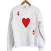 playing card ace of hearts sweatshirt SN