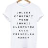 Great Love Hers Juliet Courtney Yoko Bonnie Nancy T-shirt SN