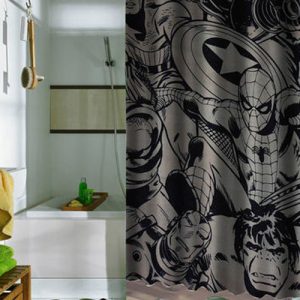 marvel super heroes comics character shower curtains SN