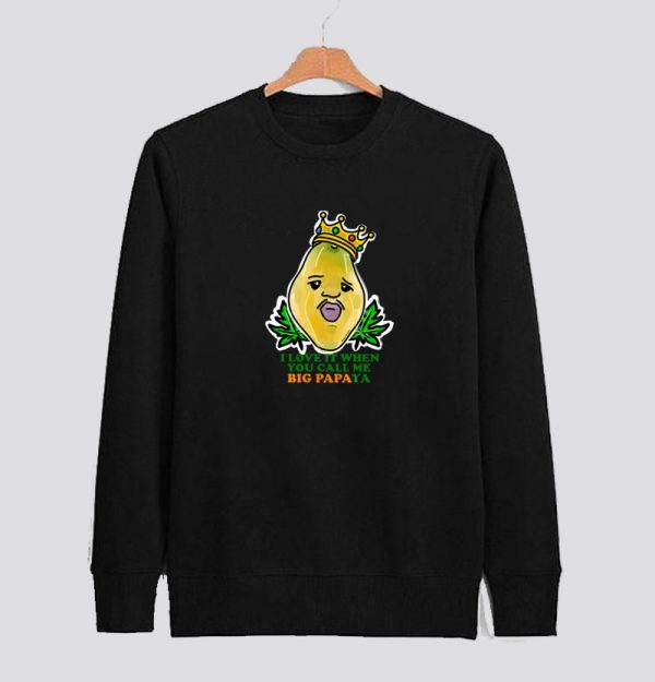 BIG PAPAYA Sticker Pullover Sweatshirt SN