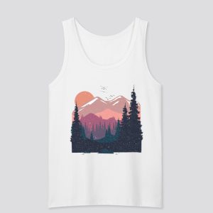 Mountain Wanderlust Nature Camping Tank Top SN