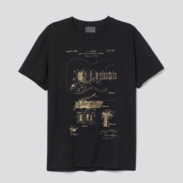 Patent Guitar T Shirt SN