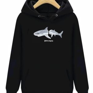 Shark Print Logo Hoodie SN