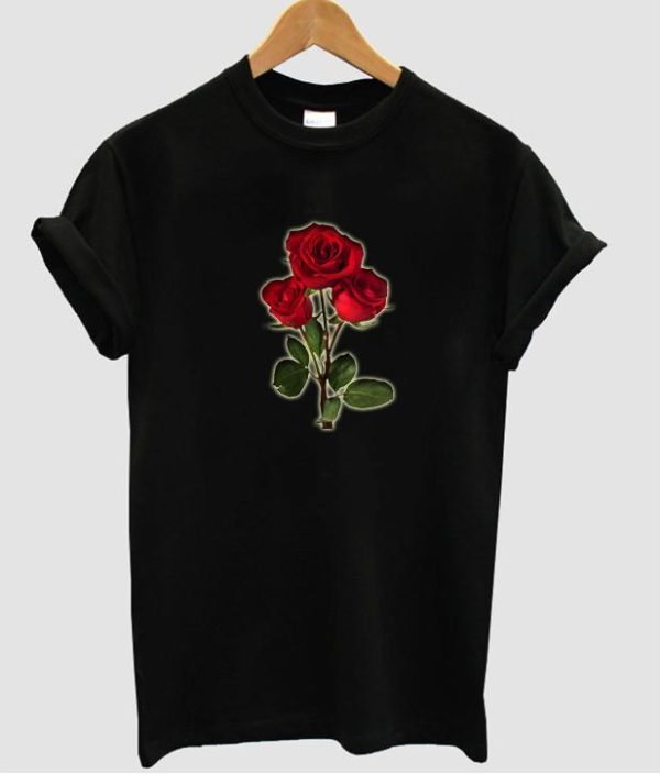 3 white roses t shirt SN