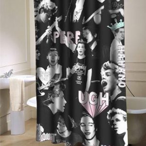 5 Second of summer collage shower curtain SN