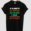 8 planets 204 countries 809 islands 7 seas 6000000000+people and i’m single t shirt SN