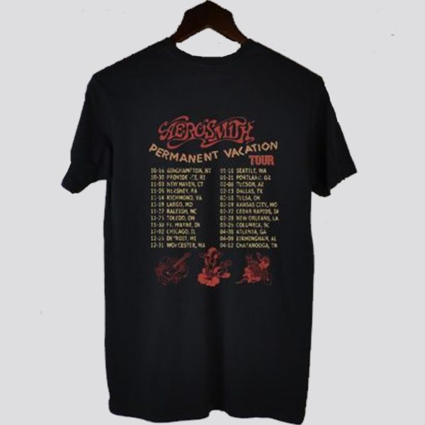 AEROSMITH PERMANENT VACATION TOUR T Shirt SN