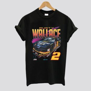 Rusty Wallace Black Vintage Car T Shirt SN