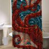 mosaic octopus shower curtain SN