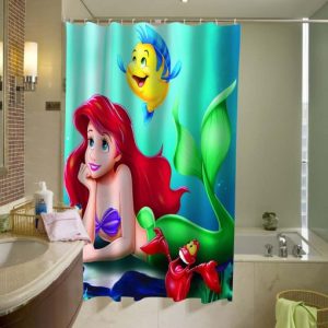 Ariel Flounder the little mermaid Shower Curtain SN