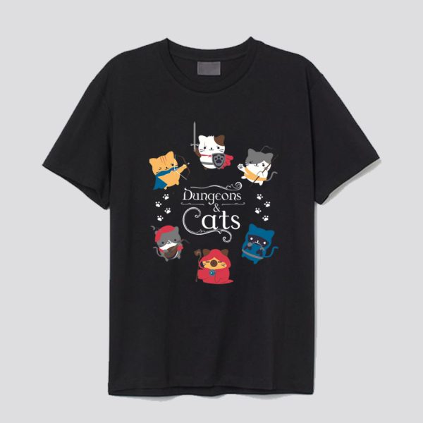 Dungeons and Cats T Shirt SN