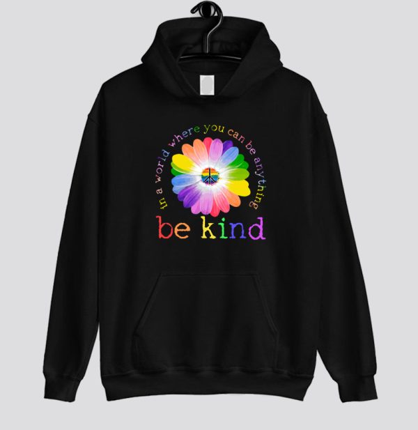 In A World Where You Can Be Anything Be Kind Lgbt Hoodie SN