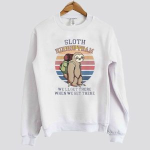 Vintage Sloth Hiking Team Sweatshirt SN