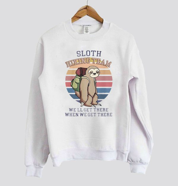 Vintage Sloth Hiking Team Sweatshirt SN