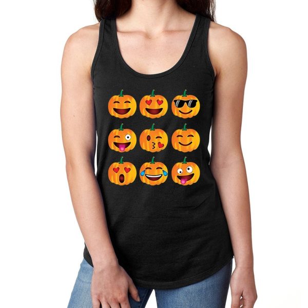 Halloween Pumpkin Emoji tank top SN