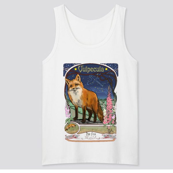 Fox and Foxgloves Constellation Vulpecula Tank Top SN