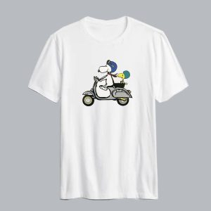 Snoopy and Woodstock on a Vespa t-shirt SN