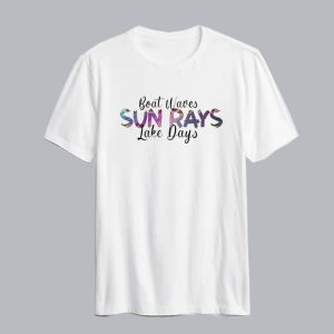 Boat Waves Sun Rays Lake Days T Shirt SN