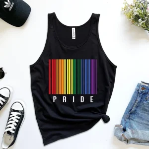 LGBT Pride - Rainbow Barcode Tank Top SN